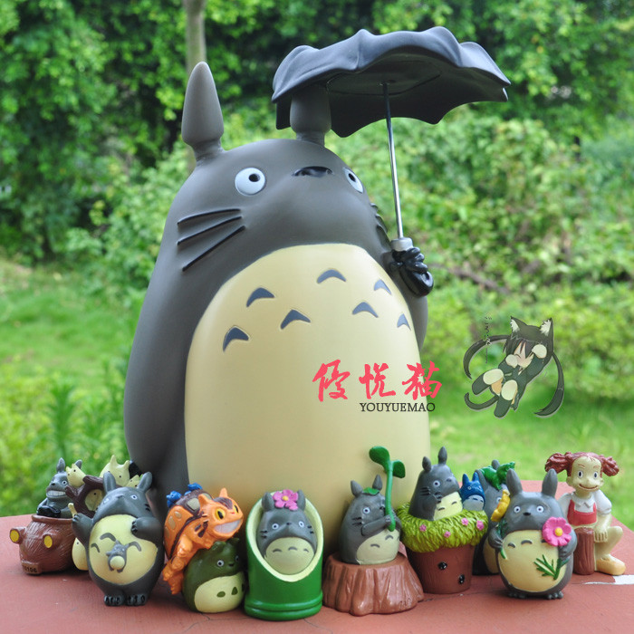 Hayao Miyazaki Totoro Totoro Totoro Totoro ร่ม Totoro ตุ๊กตาตกแต่งของขวัญสร้างสรรค์ของขวัญวันเกิด Pi