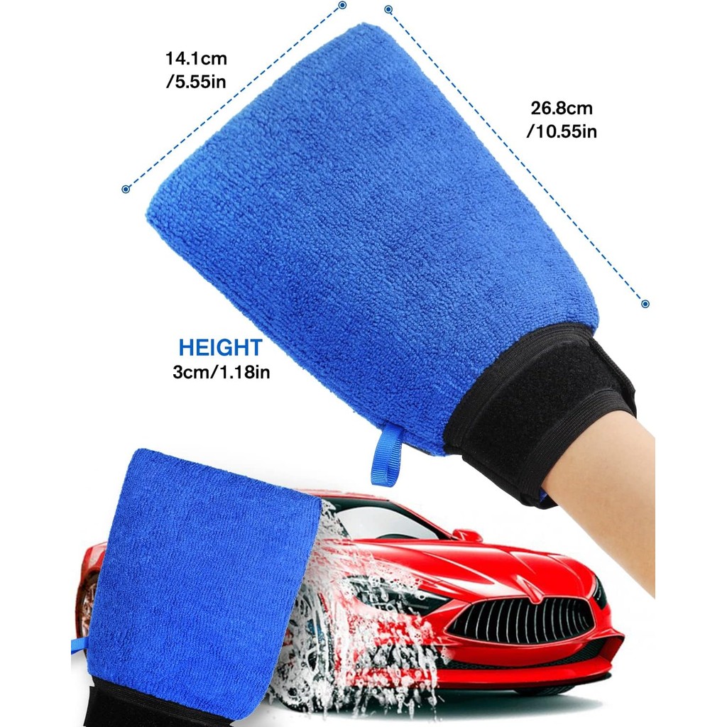 2 แพ็ค Clay Mitt, WEEKSUN Clay Mitt สําหรับรายละเอียดรถสายรัดยืดหยุ่น Veicer0, Clay Bars Auto Detail