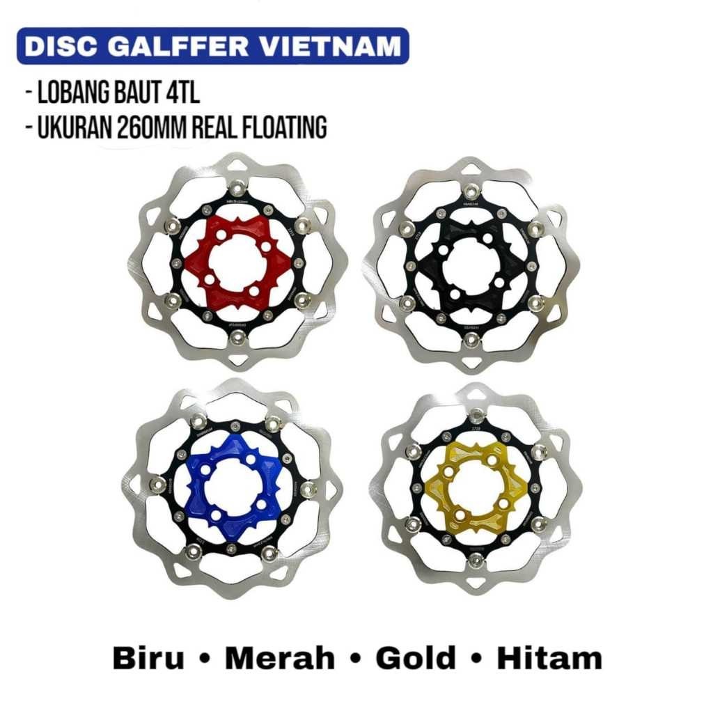 Galfer แผ่นกว้างขนาด 260 มม.Universal Vario110, 125, 150, Vario 160, Beat, Scoopy, Mx, Jupiter, Vega