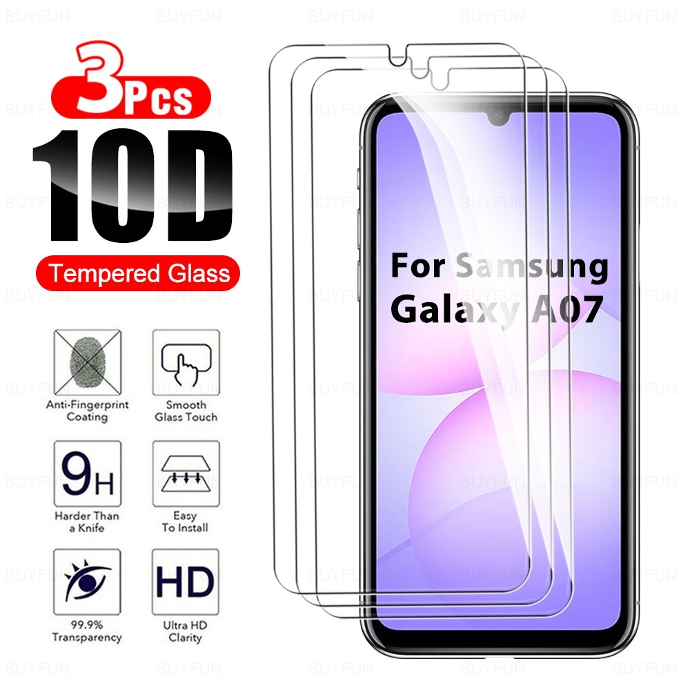 3 ชิ้นสําหรับ Samsung Galaxy A07 Anti-drop กระจกป้องกัน Galaxy A07 SamsungA07 a 07