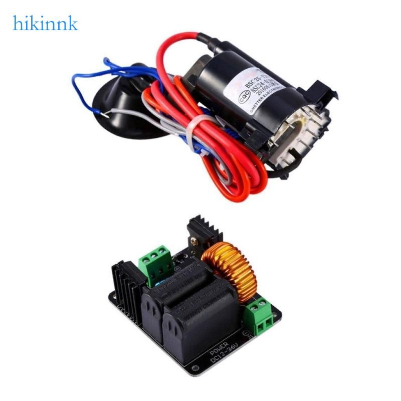 HIKI ZVS Coil Driver Board Flyback Driver Module พร้อมคอยล์จุดระเบิด DC12-36V