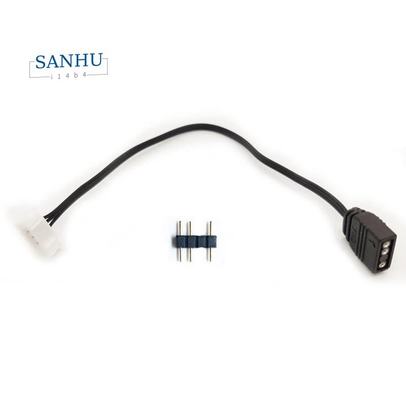 6Pin ถึง 5V ARGB 3Pin สายแปลงสําหรับตัวควบคุมพัดลมสําหรับตัวเชื่อมต่อตัวควบคุมพัดลม