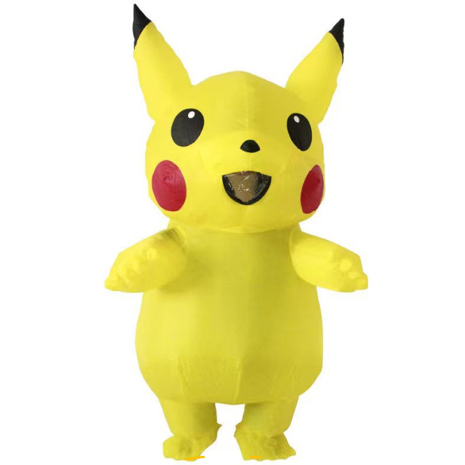 Pikachu Inflatable Costume สำหรับทั้งผู้ใหญ่และเด็ก เครื่องแต่งกายการ์ตูนFunny Cosplay Prop