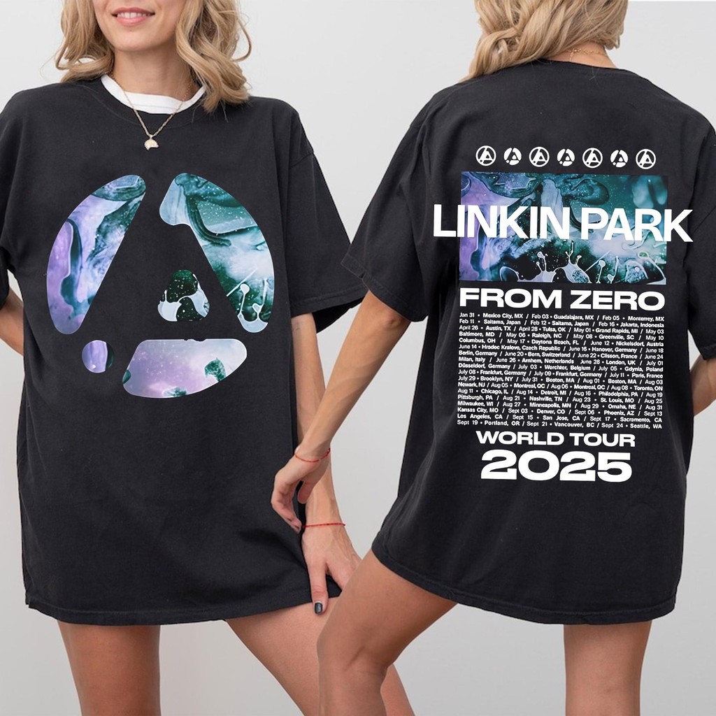 Hot Linkin Park Tour 2025 เสื้อ, Linkin Park จาก Zero Tour เสื้อ Baju เสื้อผู้ชาย Linkin Park Band เ