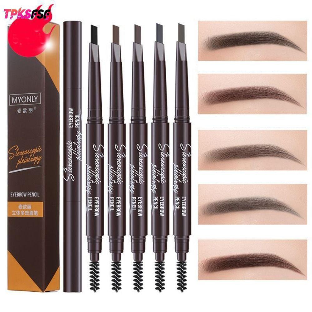 ดินสอเขียนคิ้ว TPKSF,ปากกาเขียนคิ้วตากันน้ําระดับมืออาชีพ,Dual Head Long Lasting Makeup Microblading Pen เครื่องสําอาง