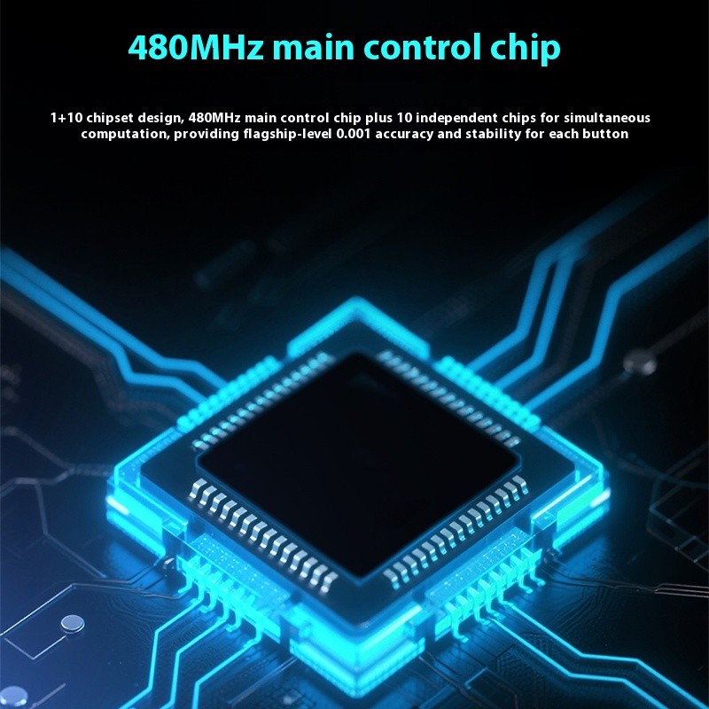 MARS75 PRO สวิทช์แม่เหล็กคีย์บอร์ดเกมสาย 0.001 มม.RT 480 Mhz MCU 8KHz Polling Rate Hot Swappable SOCD DKS RGB สําหรับ Esports เกม - รูปที่ 4