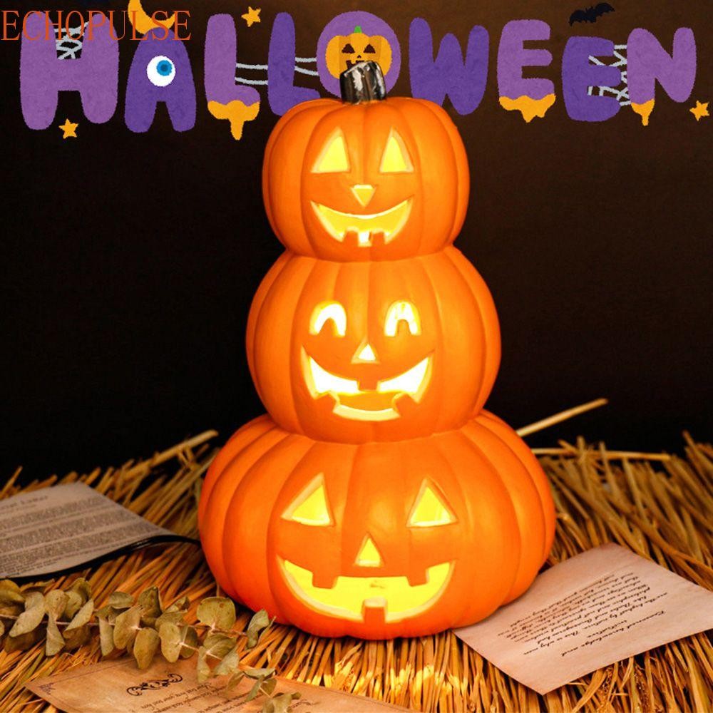 เสียงสะท้อนฟักทองโคมไฟเรืองแสงขนาดใหญ่พรรคซัพพลายเครื่องประดับของขวัญฉากจัดช้อปปิ้งสําหรับบ้านพรรคฮาโลวีนตกแต่ง