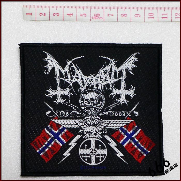 MAYHEM 25th Anniversary Classic Black Metal Band Official Original Cloth Label Cloth Sticker Patch 6