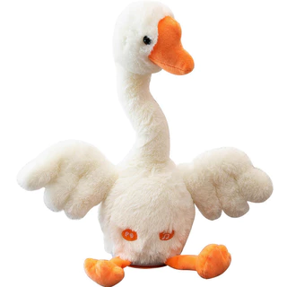 พร้อมส่ง ตุ๊กตาเป็ดไฟฟ้าของเล่น เป็ดพูดได้ พูดตามได้ทุกภาษา มีเพลง