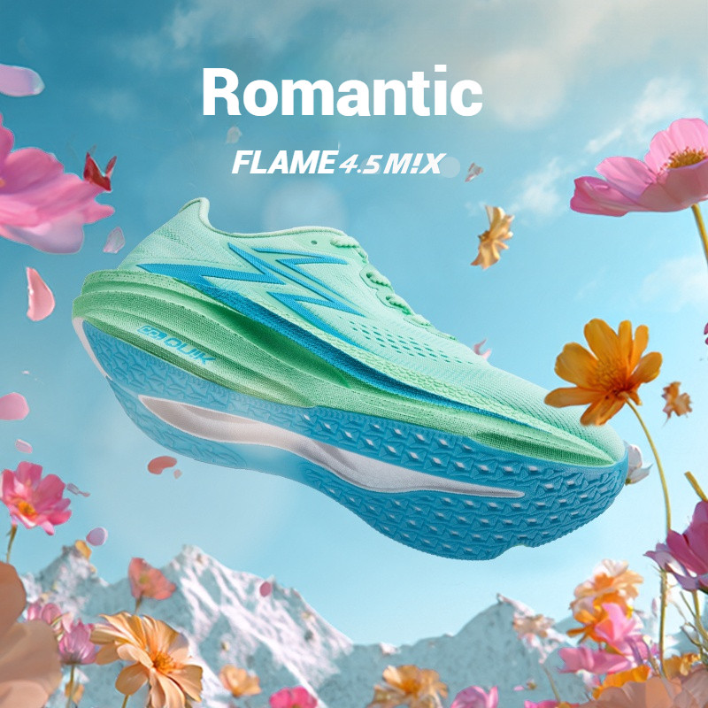 361 Degrees Flame 4.5 MIX Men Running Racing รองเท้าแผ่นคาร์บอน Max Airflow ตาข่ายออกแบบสําหรับมาราธ