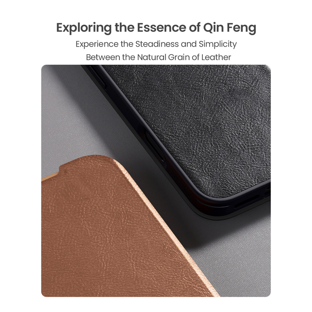 Nillkin QIN ซองหนังพลิกหรูหราสําหรับ iPhone 17 Pro Max 17 Pro 17 Air Case กล้อง Slider ฝาครอบป้องกันพร้อมผู้ถือบัตร - รูปที่ 2