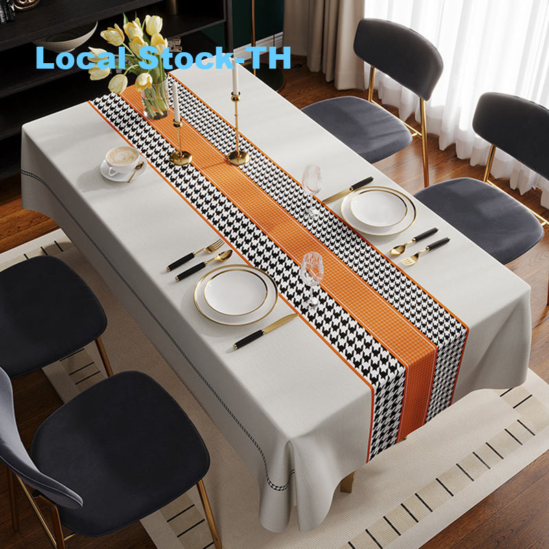 【SayTH✨1-3 วัน】ผ้าปูโต๊ะ pvc ผ้าปูโต๊ะอาหารกันน้ํา สไตล์เรียบง่ายผ้าปูโต๊ะกันน้ำ แบบหนา ทำความสะอาดง่าย