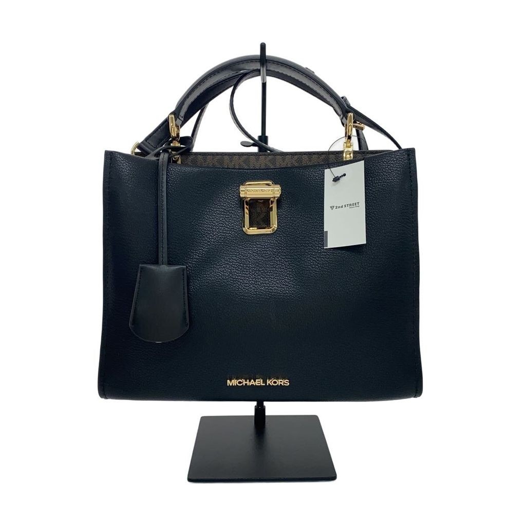 Michael Kors กระเป๋าถือ Mk กระเป๋าสะพายซับใน Leather Black ธรรมดา 35F1G5Ps1L ส่งตรงจากญี่ปุ่น มือสอง