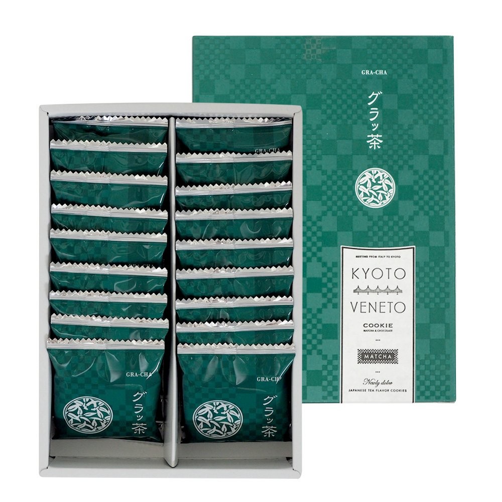 Kyoto Veneto Gra Cha 18 Sheets Matcha Langue de Chat Popular Gift Set Langue de Chat Cookies Individ
