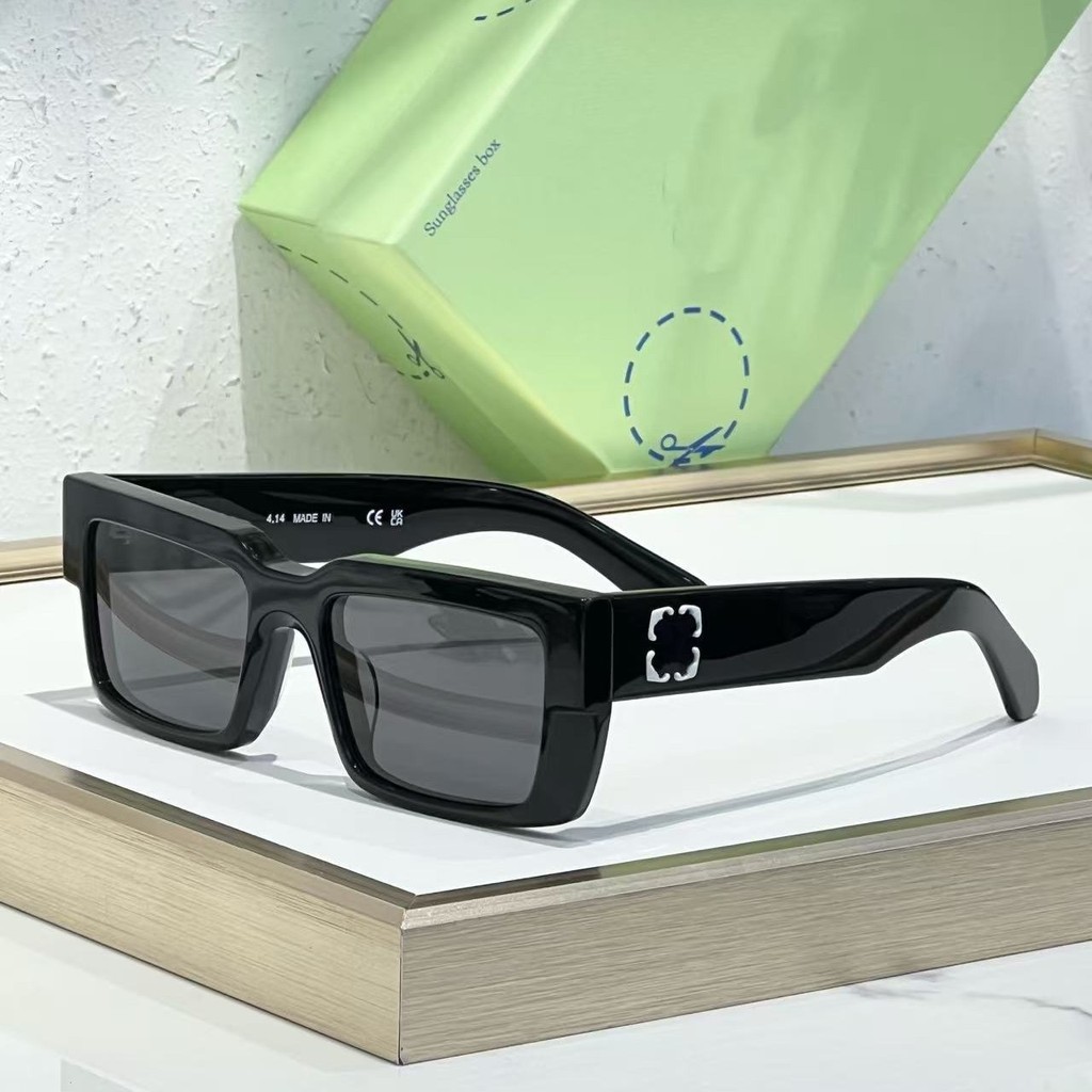 IZZN OFF-WHITE OERI114Fashionable Square Sunglasses for Men and Women, Sun Protection, Outdoor Vacat