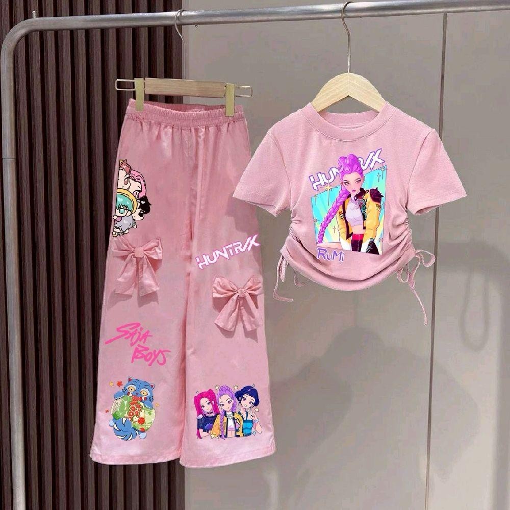 PINKชุดเซ็ทเด็กลายสุดฮิต ลายโซดาป๊อป ลายแน่นคมชัด