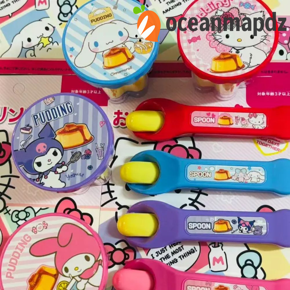OCEANMAPDZ Melody Pudding Toy, Early Education Food Feeding Pudding Feeding Toy, Novelty Japanese KT