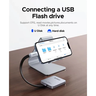 ORICO USB-C OTG Adapter (การชาร์จ 27W/ข้อมูล/เสียง) เข้ากันได้กับ iPhone, iPad, AirPods, แท็บเล็ต