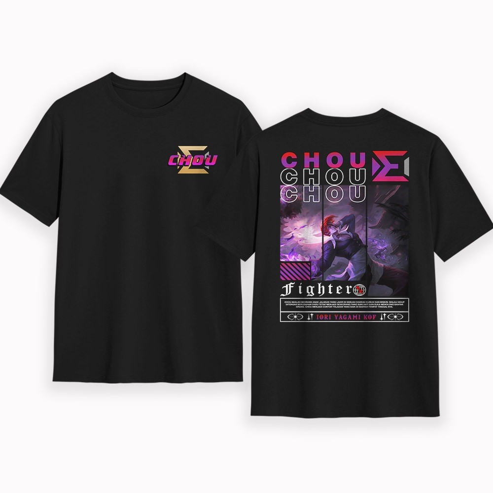 SKIN KOF CHOU FIGHTER IORI YAGAMI เสื้อยืด MOBILE LEGENDS DISTRO เสื้อผ้าผู้ใหญ่