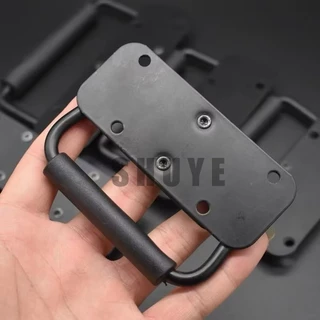 มือจับสปริงเปลือยดำ( ราคา 1ตัว) แบบไม่มีสกรู ที่จับแบบพับได้ 100mm ตู้ลำโพงDiy