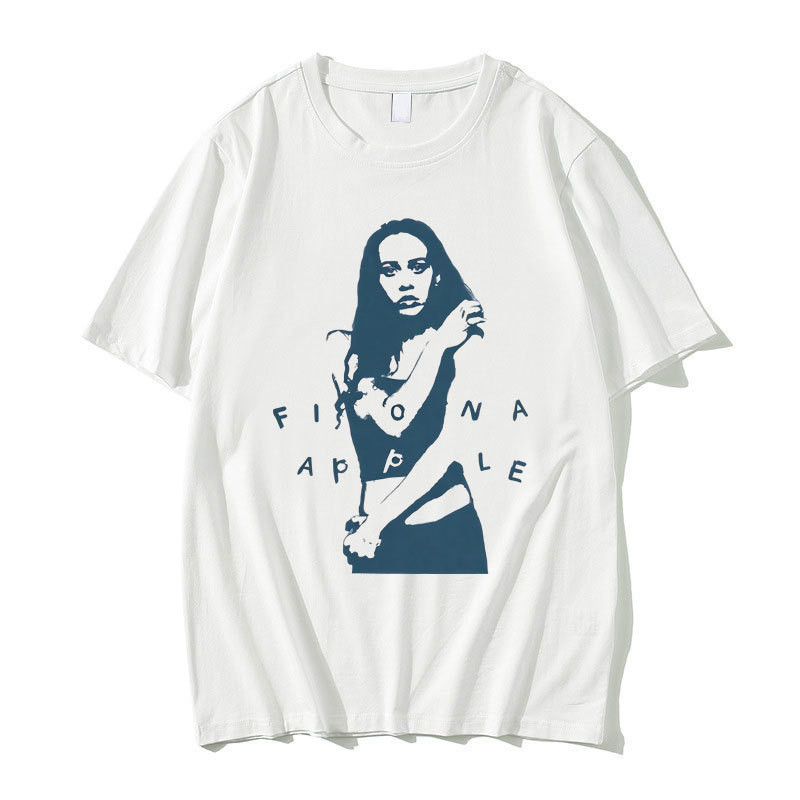 เสื้อยืด Fiona Apple แบบเรโทรร็อกพังค์ สไตล์ยูนิเซ็กซ์ สำหรับทั้งผู้ชายและผู้หญิง RJE0