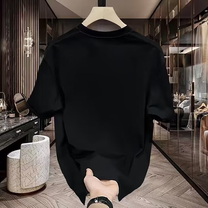 ใหม่ insnew Mens Summer2320252024พิมพ์ American Street Wear Top Casual COD หลวมเสื้อยืดแขนสั้น Stree