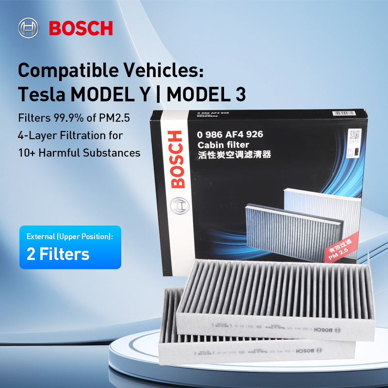 Bosch-Tesla องค์ประกอบตัวกรองเครื่องปรับอากาศพิเศษสําหรับ Tesla Model Y / Model 3, การป้องกันห้องโดย