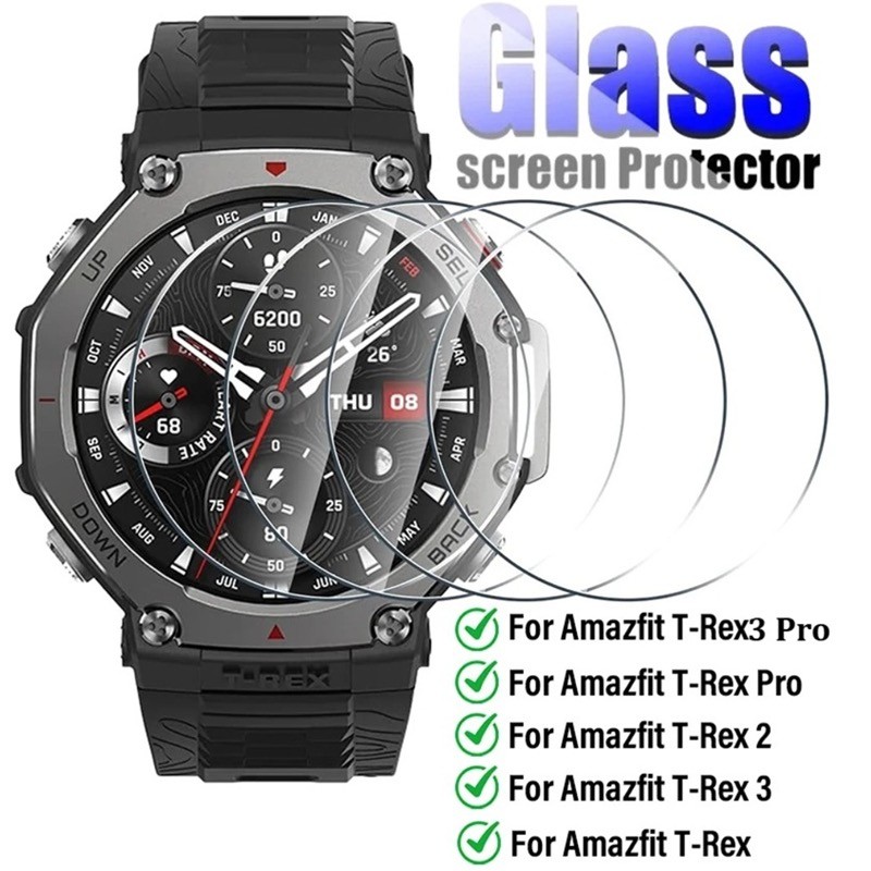 สําหรับ Amazfit T-Rex 3 Pro T-rex3 ป้องกันหน้าจอ HD Clear Anti-Scratch กระจกนิรภัยป้องกันฟิล์มสําหรั