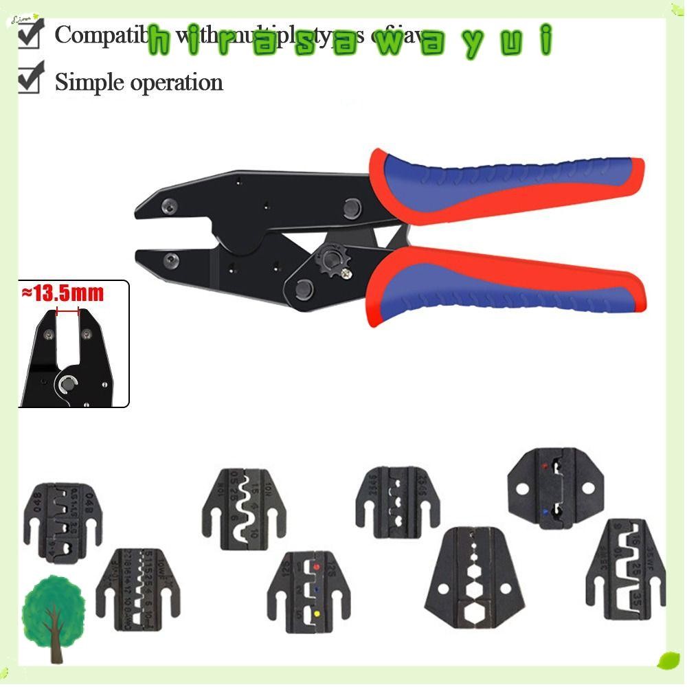 HIRASAWAYUI CRIMPING คีมขากรรไกร,สีดํา HS03BC/30J/40J CRIMPING คีมขากรรไกร, 10WF/10A/103 2546B/35WF/125 เปลี่ยนตายได้