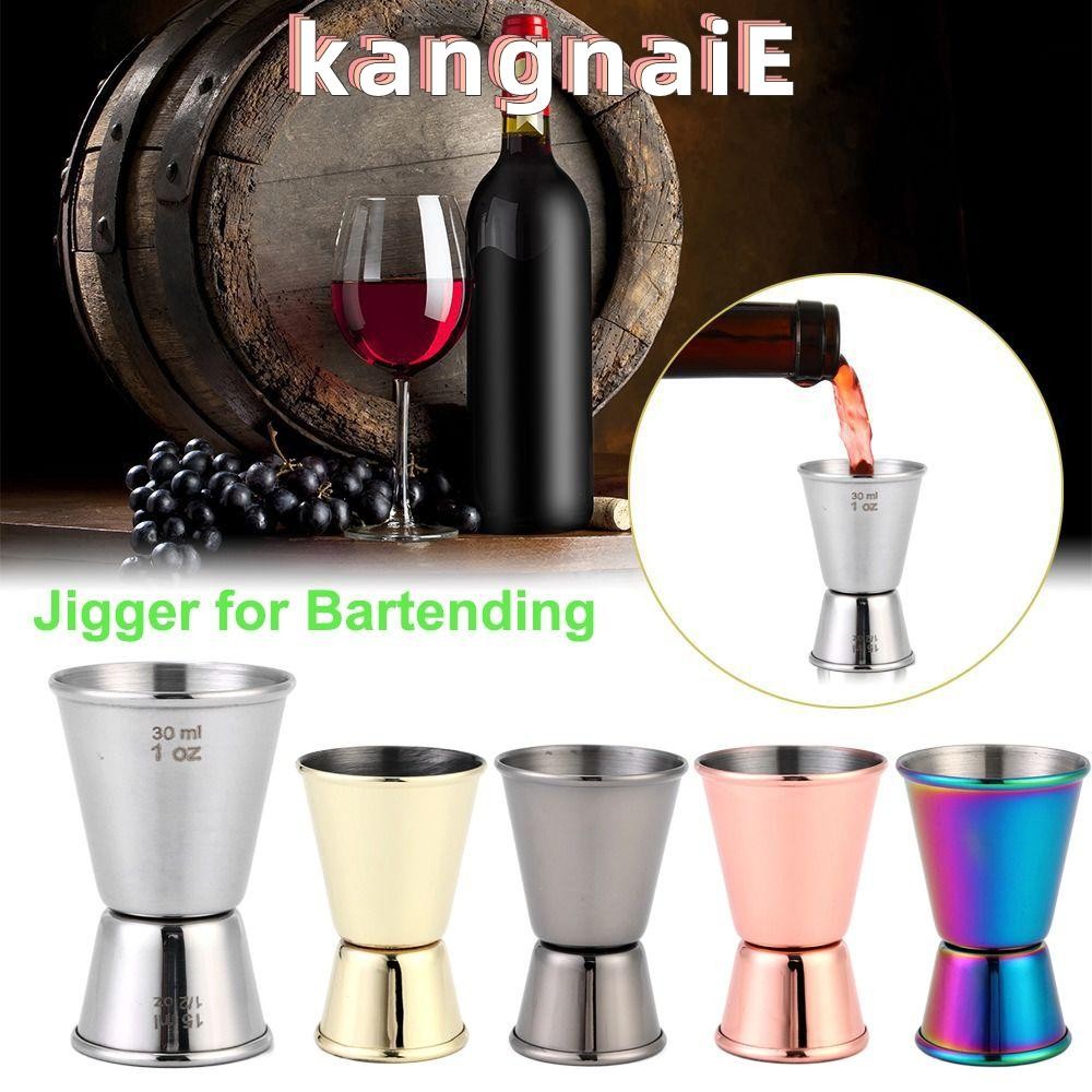 KANGNAI วัด Jigger, 1/2-1oz Dual Shot Cocktail Shaker, 304 สแตนเลสสไตล์ญี่ปุ่นวัดถ้วยบาร์
