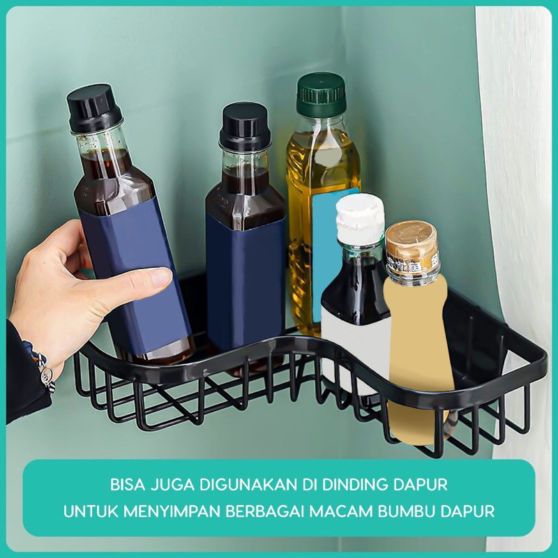 (acc ptk) ห้องอาบน้ํา CORNER IRON SHELF / CORNER KITCHEN SHELF / ห้องอาบน้ําแขวน MINIMALIST CORNER S