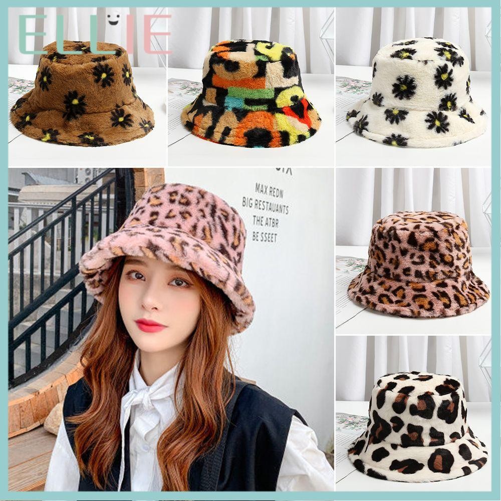 ELLIE หมวกชาวประมงผู้หญิง ขนสังเคราะห์ อุ่นและนุ่ม สไตล์เรียบหรูกันแดด