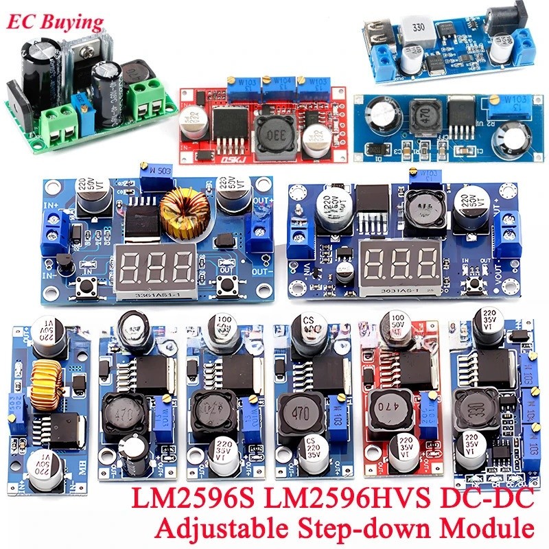LM2596 LM2596S LM2596HV DC-DC ปรับขั้นตอนลง Buck CC CV โมดูลบอร์ด XL4015 3A 5A 24V ถึง 12V/5V/3.3V