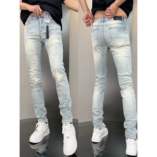 กางเกงยีนส์ยืดเข้ารูปสำหรับผู้ชาย ออกแบบใหม่ตามแฟชั่นฤดูร้อน…