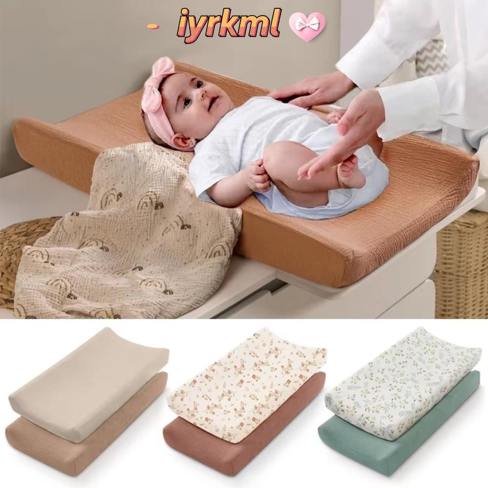 IYRKML 2PCS เปลี่ยน Mat COVER, Reusable Ultra Soft ผ้าอ้อมเปลี่ยน Pad, ฝาครอบติดตั้งแผ่น Breathable 