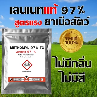 หัวเชื้อกำจัดสัตว์ แลนเนทยาเบื่อ เมโทรนิล 97% ไม่มีสี ไม่มีกลิ่น (100g.) ตะกวด แรทเนท methomyl แลนเนทเมโทนิล แท้
