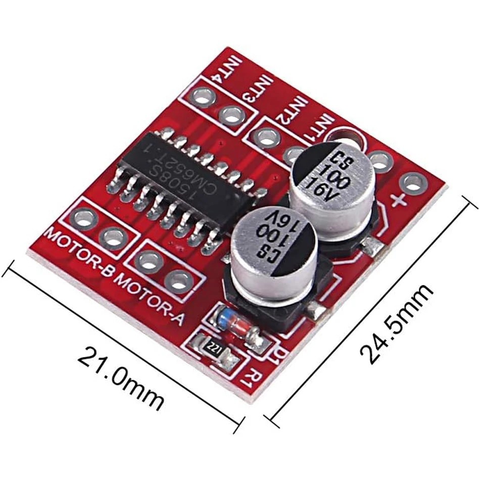1/5 Pack Mini L298N DC Motor Driver, MX1508 Mini Dual Channel 1.5A 2 Way PWM Speed Controller Dual H