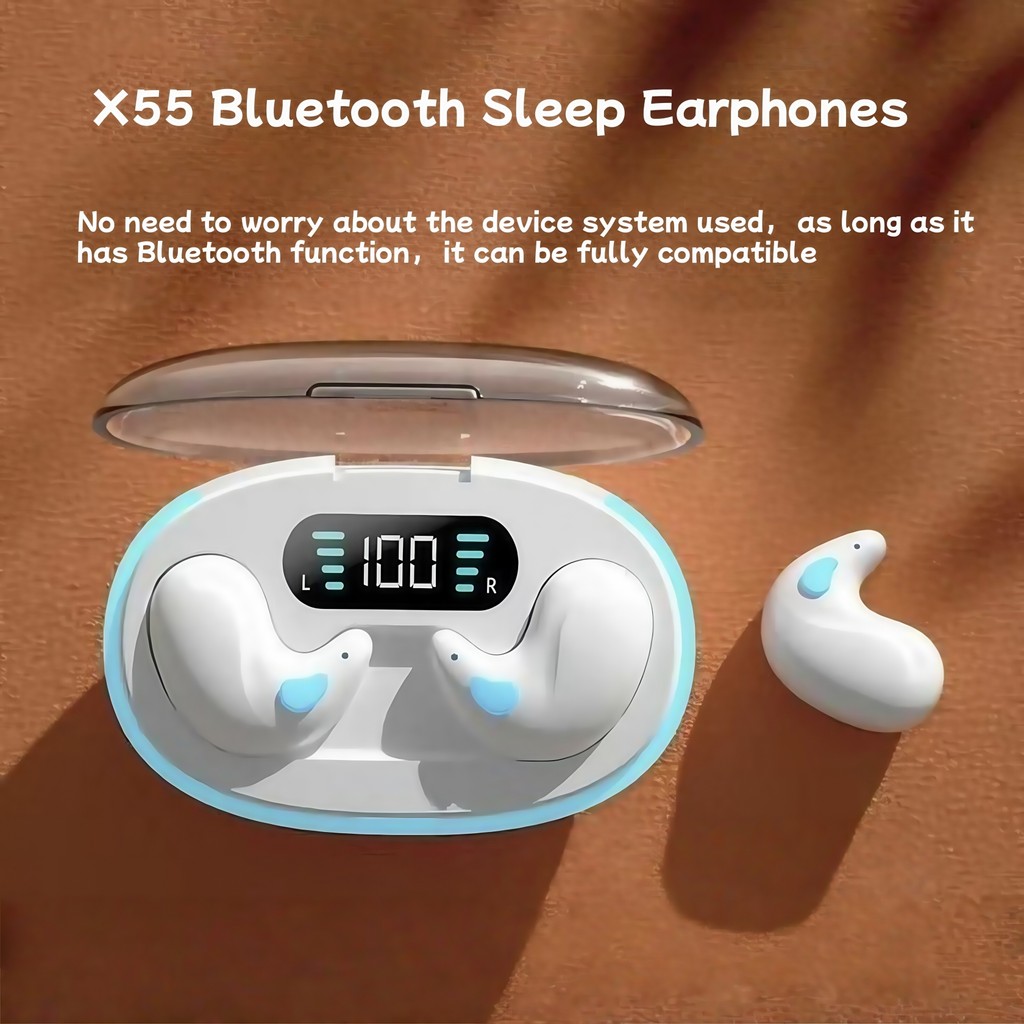 X55 บลูทูธไร้สายนอนหลับ หูฟัง การโทรด้วยเสียงความละเอียดสูง, การควบคุมปุ่ม, เสียงสเตอริโอแบบไม่สูญเสีย