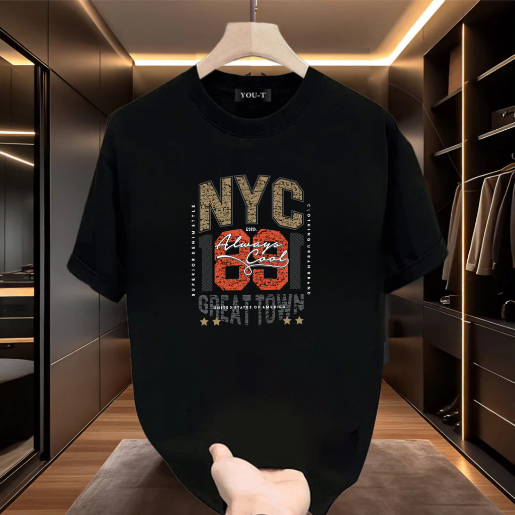 H-apparel shop  เสื้อยืดคอกลม ลายเท่ สวมใส่สบาย มี 5 สี และไซส์ M-2XL ให้เลือก B0010