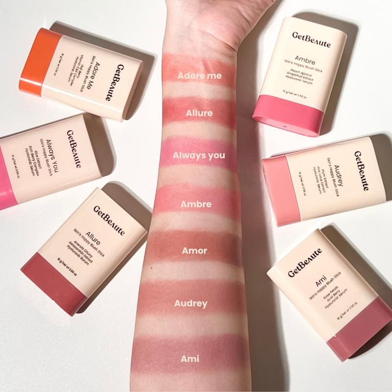 [สีใหม่/สูตรใหม่] GetBeaute | บลัชสติ๊ก Skin's Happy Blush Stick 16g