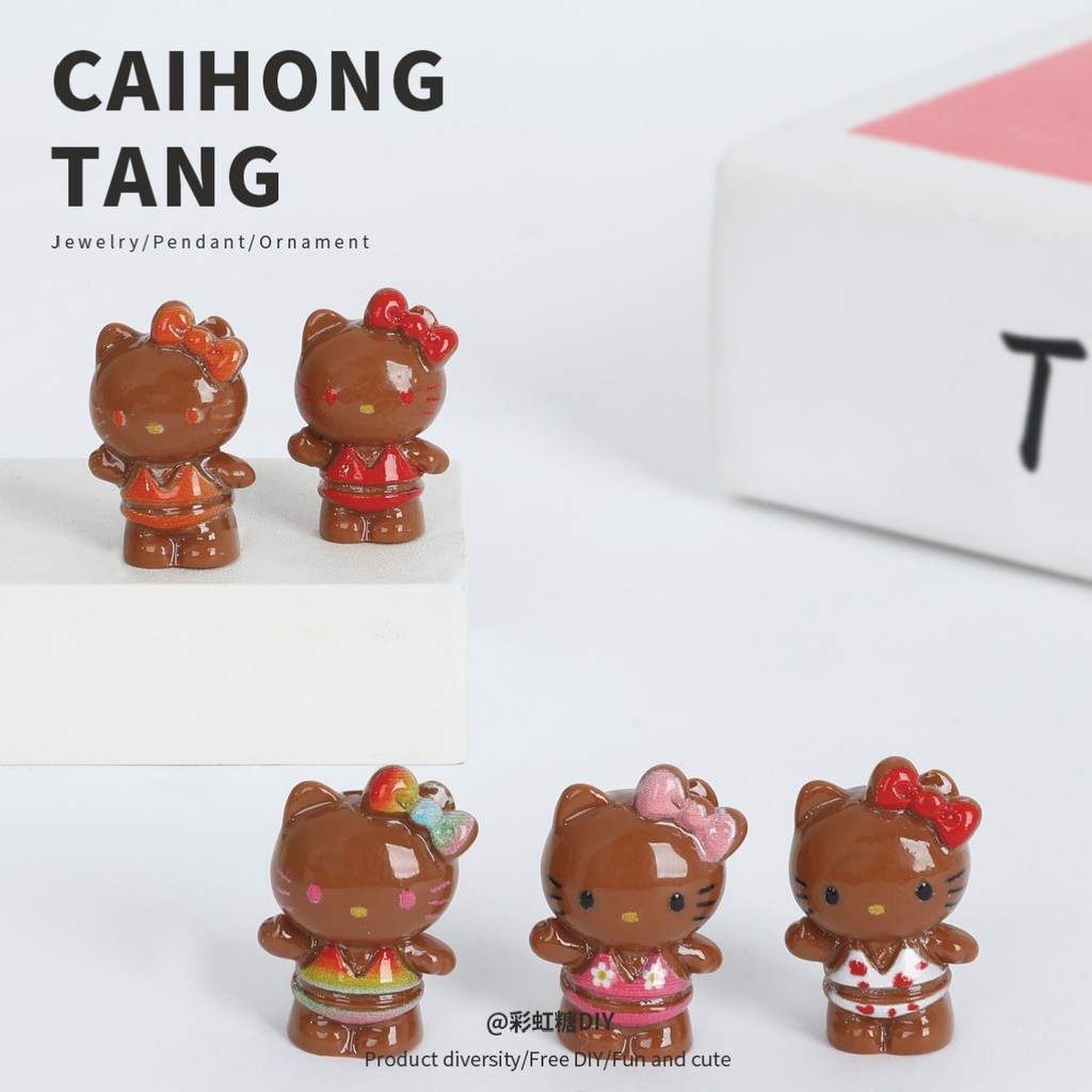 เคสโทรศัพท์และของตกแต่งบ้านแบบโฮมเมดเรซิ่นน่ารัก พร้อมจี้คิตตี้