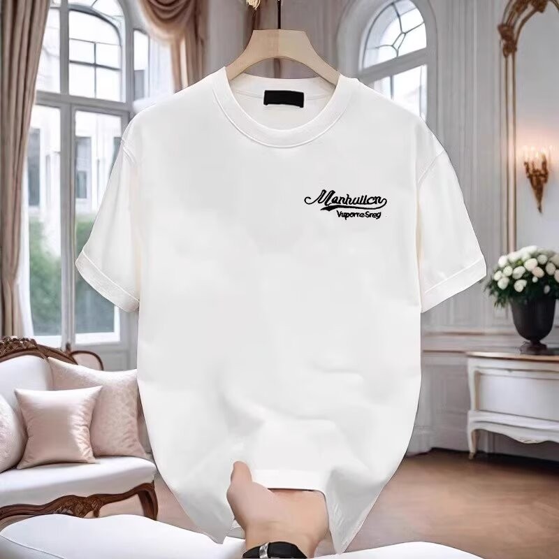 2025 NEW 20252025 Summer New Short Sleeve T-Shirt Casual Fashion Printed Round Neck Top Half Sleeve 