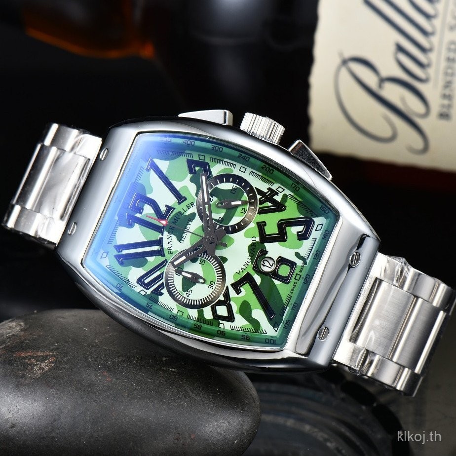 Frank อินเทรนด์ Simple All-Match Casual Retro นาฬิกาข้อมือ Barrel ประเภทควอตซ์นาฬิกา FHR4