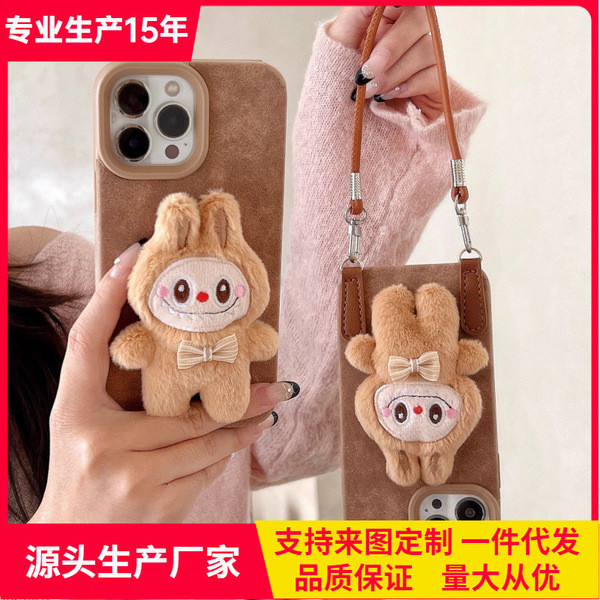 425 degree case เคส 425 การ์ตูนการ์ตูนสามมิติ Labububu iPhone14/13 เหมาะสําหรับ 12/11 Apple 16/15PRO