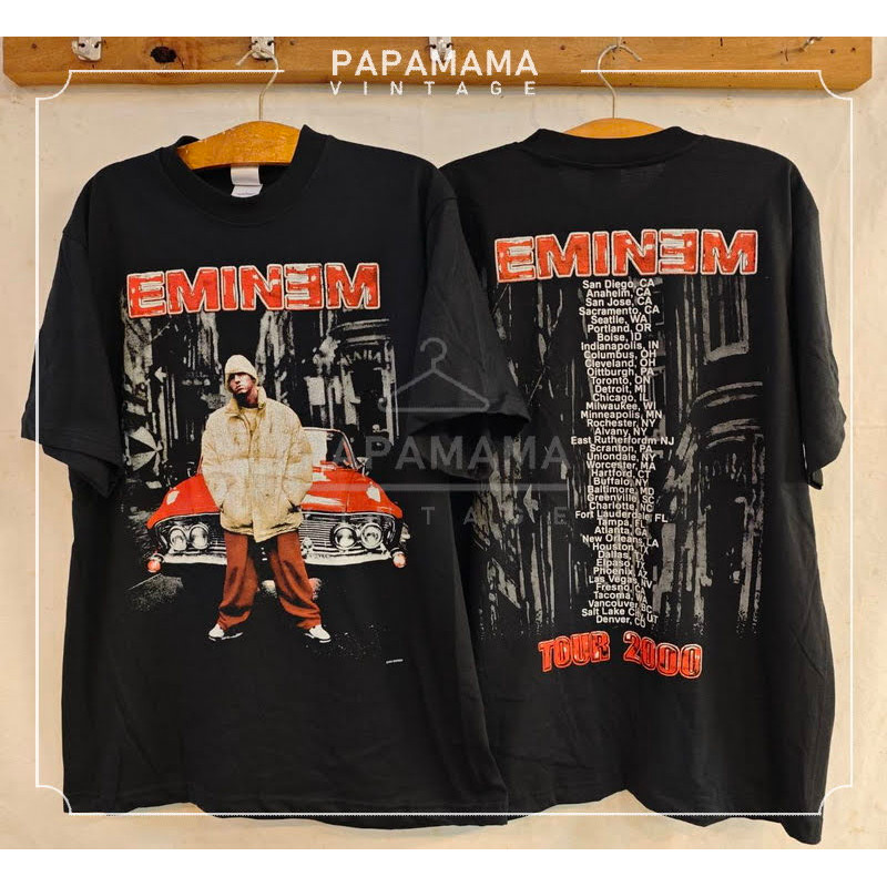 EMINEM AMERICA TOUR 2000 deadstock เสื้อวินเทจ เสื้อทัวร์ วงร๊อค papamama vintage shirt