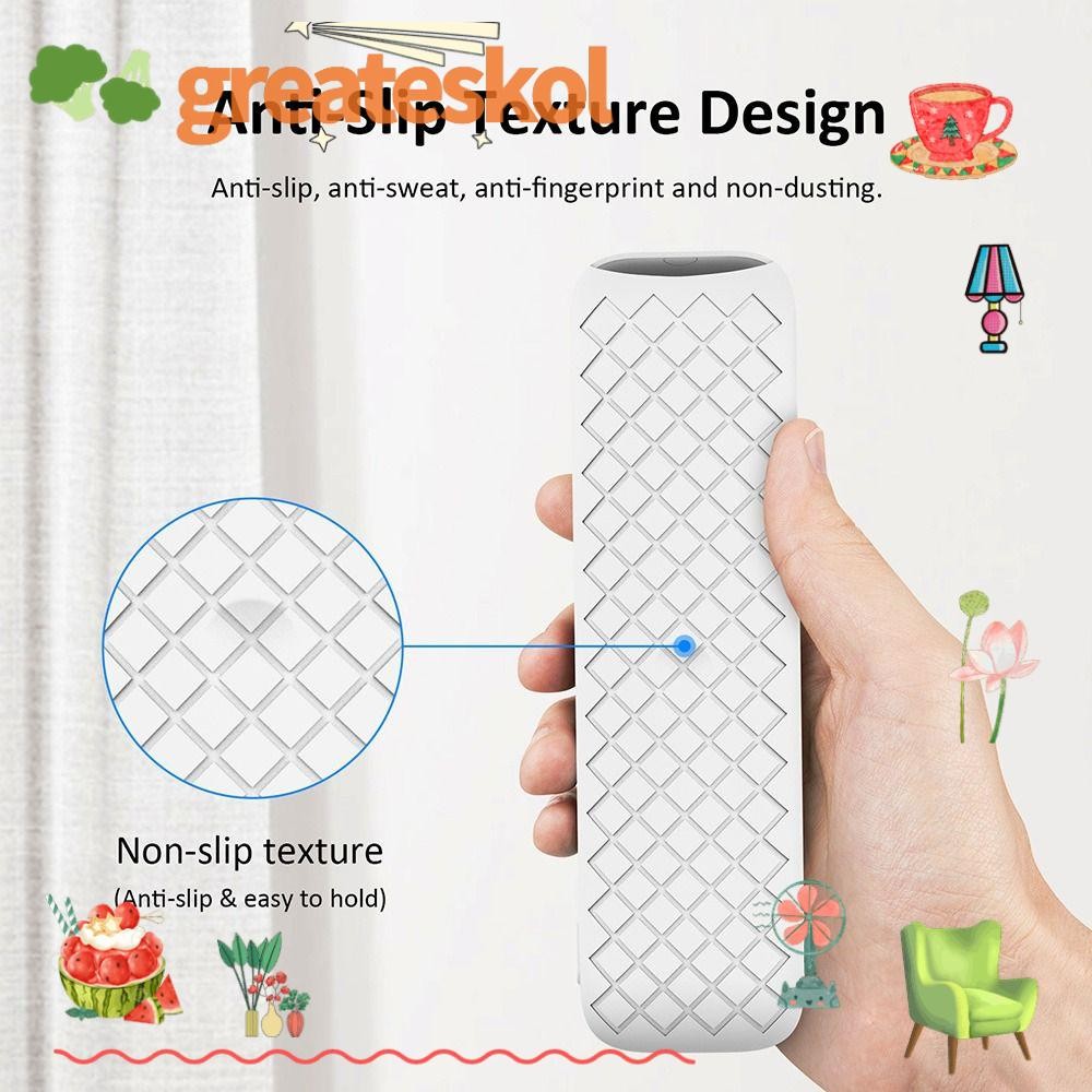 GREATESKOL TV Stick Cover ปกป้องรีโมทแบบเรียบสีเดียว ทำจากซิลิกอนนุ่ม เหมาะสำหรับแท่งสตรีมมิ่ง Andro