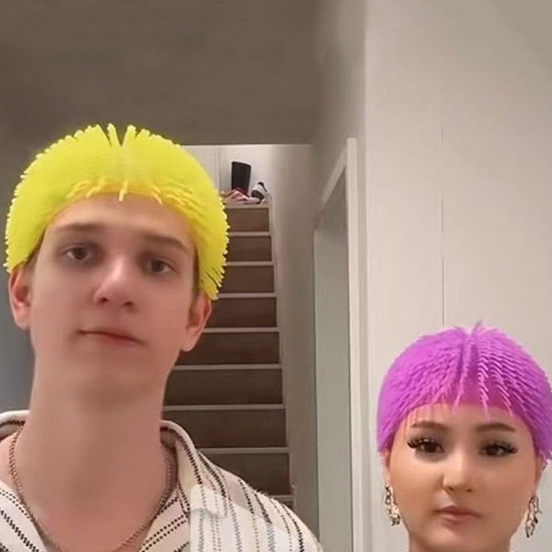 FL ยางนุ่ม Prick หมวกหมวกตลกขนาดของเล่นยืดหยุ่น Unwinding ตลกสไตล์เดียวกันวันหยุดปาร์ตี้วันหยุด - รูปที่ 7