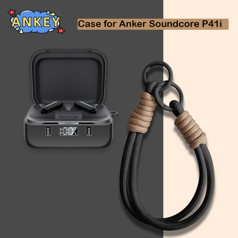 for Anker Soundcore P41i Protective Case Nylon Lanyard Soft Cover Shells Washable Housing Anti Dust 