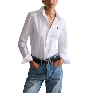 Polo Ralph Lauren เสื้อเชิ้ตผู้หญิง Shirt-Cotton Shirt รุ่น WMPOSHTNDO20361 สีขาว