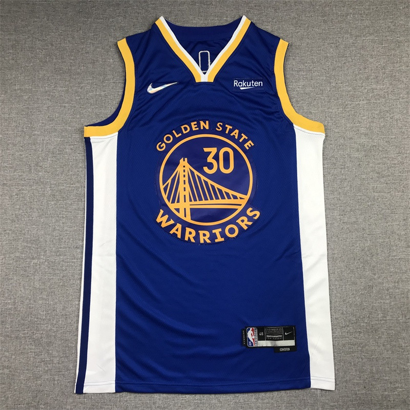 เสื้อเจอร์ซีย์ NBA Golden State Warriors สไตล์ Curry 4 สีฟ้า สำหรับ collectors และ fans